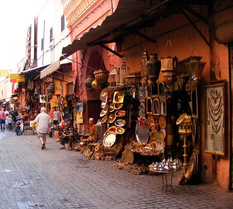 tiendas en el zoco de marrakech